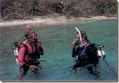 gwen teaching diving