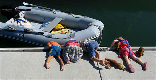 Kids on the dock