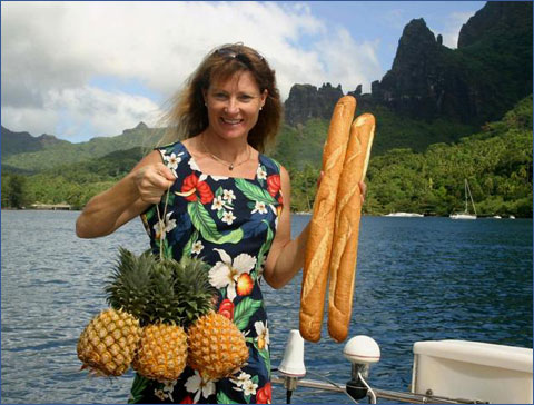 Amanda Swan Neal, provisioning in Tahiti